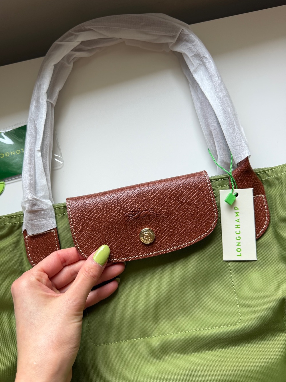 Longchamp Tote in Lichen Green Large - Picture 4 of 8